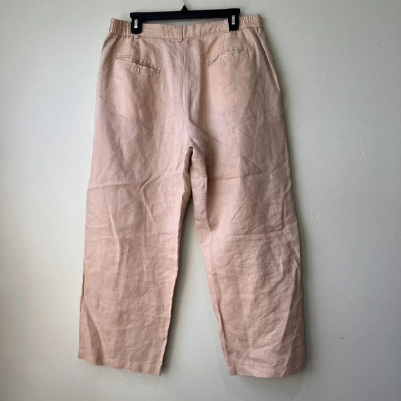 GB Collection Linen‎ Pants Size 36 Beige Casual Relaxed Fit - Picture 3 of 4